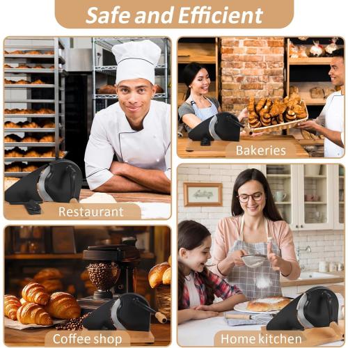 Classic Bread Slicer - Manual Rotary Sourdough Slicer, Versatile Hand-Crank for Bakeries, Coffee Shop, Home Kitchen, Restaurant