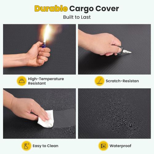 ZTGPMP Cargo Cover for Nissan Rogue S SV SL Platinum 2021 2022 2023 2024 2025 2026, Retractable Rear Trunk Cover Luggage Shield Security, Rogue Accessories (Carbon Fiber Leather)