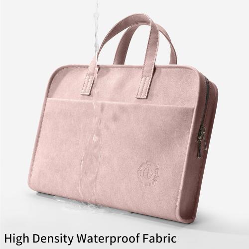 Protective Sleeve Case Bag Compatible with MacBook Pro 16 Inch, 15.6 inch, HP, Dell, Acer Aspire, Asus Notebook, Computer Bag with Shoulder Strap,Pocket,Handle, Pink