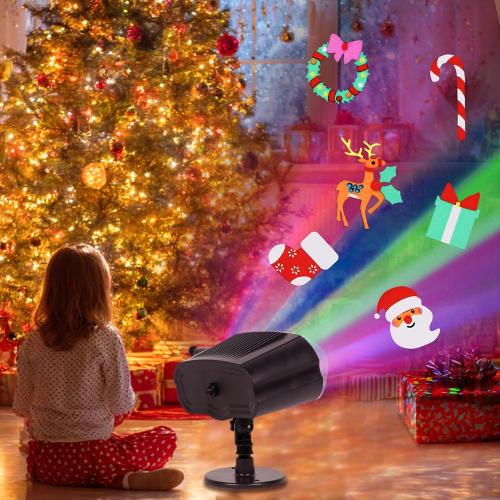 Christmas Projector Lights 2025 Upgraded Brighter,16 Slides (Ocean Wave & Patterns), Waterproof, Timer Holiday Lights Projector for Indoor and Outdoor Decoration