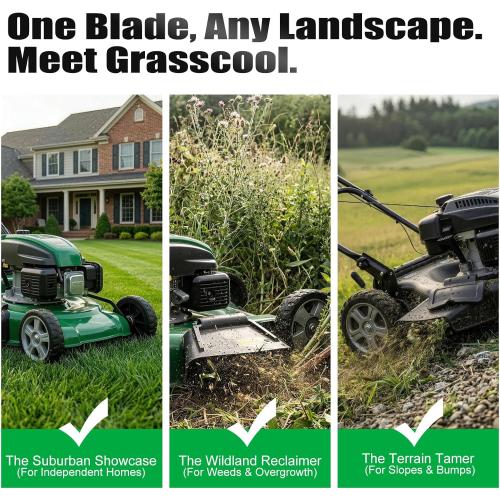 Grasscool 138971 Blades for Craftsman 42 inch Mower with 5-Star Mounting Pattern LT1000 LT2000 T110 YT3000 42'' Deck Cut Zero Turn Riding Repalce 532138971
