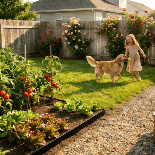 Hugeleaf 4.5 Inch Metal Landscape Edging, Metal Garden Edging with 11Pcs Stakes, 40 Inch Steel Landscape Edging Pack of 10 (33 Feet Total Length)
