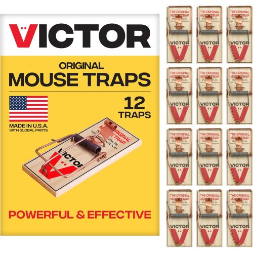 Victor Metal Pedal Mouse Traps, 2-Pack, Reusable Wooden Snap Traps | FSC Certified Wood, Indoor Mice Control Pest Elimination, Rodent Killer Control, Clean & Quick Trapping, Mice Traps for House