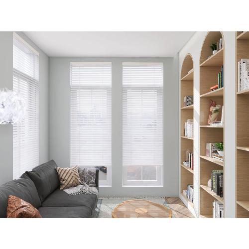 Cordless 1 Mini Blinds Suitable for 32.5 W x 64 H Windows Darkening Waterproof Aluminum Heat Resistant Horizontal Window Blinds & Shades Hidden Install for Bedroom,Kitchen,Bathroom