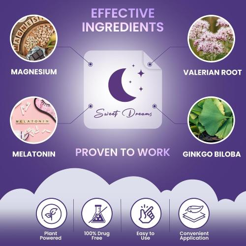 Sleep Patches for Adults Extra Strength | Easy-to-Apply Sleep Patch | with Melatonin & Valerian, Relax & Wake Up Refreshed, Long-Lasting Night Comfort For Men & Women, 42 Patches