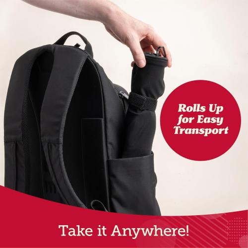 Lusso Gear Premium Black Airplane Tray Table Cover with 5 Compartments - Sanitary, Machine-Washable, Foldable - Black