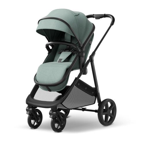Mompush Wiz 2 in 1 Baby Stroller with Infant Pramette Mode, One Hand Fold Convertible Newborn to Toddler Stroller with Reversible Seat and Large UPF 50  Canopy