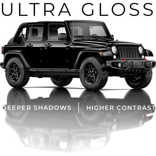 VViViD  Ultra Gloss Premium Vinyl Car Wrap Film (10ft x 5ft, Gloss Piano Black)