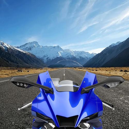 Offroad Rear View Side Mirror Adjustable Motorcycle Side Rearview Mirrors Replacement for Yamaha YZF R1 2015-2025 R6 2017-2022 R1S 2016-2018 R1M 2016-2025