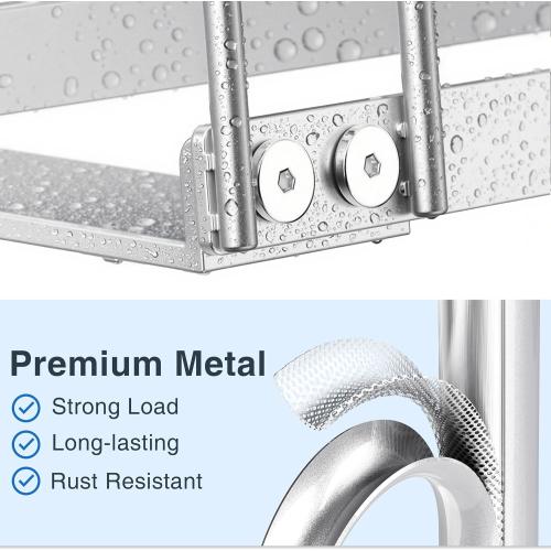 Bag Drying Rack Organizer, Metal Stand for Reusable Ziplock & Silicone Storage Bags, Rustproof Kitchen Dryer，Silver