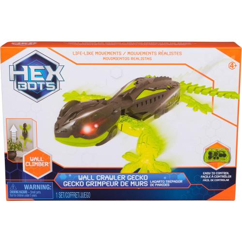 HEX BOTS Wall Crawler Gecko, Rechargeable Remote Control Robot Kids Toys, Climbs up Walls, RC Robot Toys for Boys & Girls Ages 4 & Up