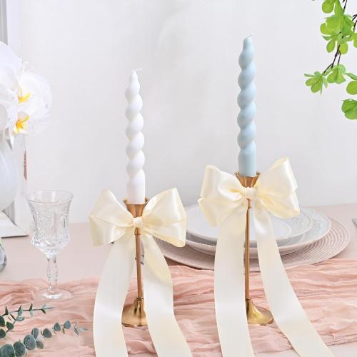 Double Face Ivory Satin Ribbon 1-1/2 inch X 50 Yards Polyester Ivory Ribbon 2 pack