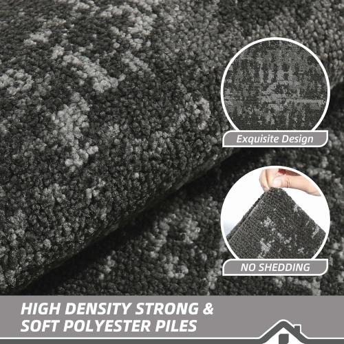 BEQHAUSE Dirt Trapper Door Mat 20 x 32, Non-Slip Doormats Washable Entryway Rugs, Stain Resistant Dog Door Mats Absorbent Welcome Floor Mat for Front Back Door, Mud Wet Shoes & Paws, Dark Grey