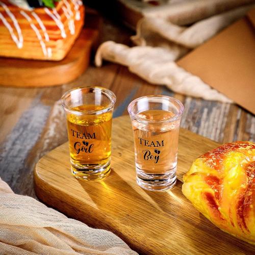 36 Pcs Gender Reveal Shot Glasses - Team Boy or Girl Baby Shower Decoration Centerpieces - Party Favors for Guests and Supplies