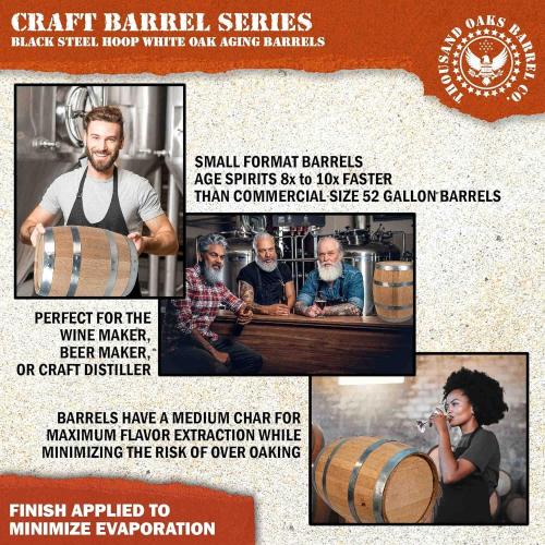 1 Liter Oak Aging Barrel with Wood Stand, Bung & Spigot - Mini Whiskey Barrels for The Home Alcohol Distiller, Moonshiner & Winemaker - Age Cocktails, Bourbon, Whisky, Tequila, Rum, Mead Wine (1L)