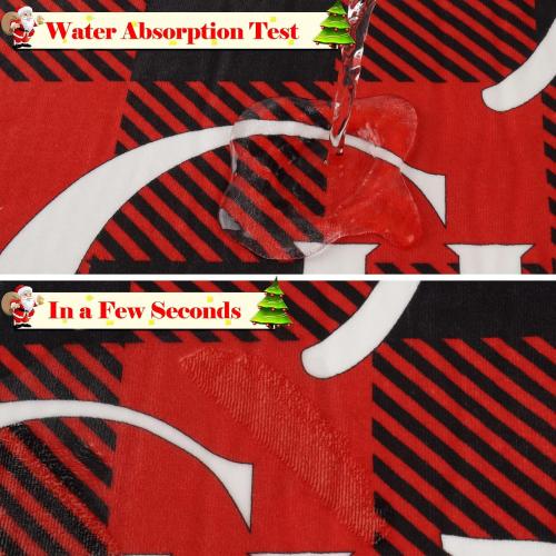 FRAMICS Christmas Kitchen Mat Buffalo Plaid Kitchen Rugs Non Slip Washable, Absorbent Merry Christmas Rugs for Kitchen, Laundry Room, Bathroom, Christmas Decorations