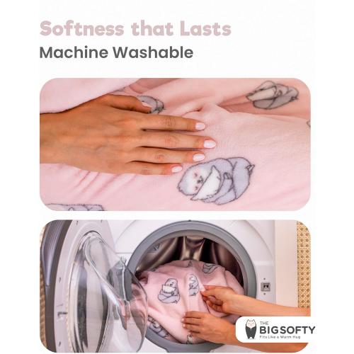 The Big Softy Adult Onesies for Women, Fleece Onesie PJs for Women, Funny Adult Onesie Pajamas, Cute One Piece Pajamas. One set for women, size Large