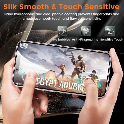 3 3 Pack Privacy Screen Protector for iPhone 14 Plus 6.7-Inch with 3 Pack Camera Lens Protector, Anti Spy Tempered Glass Film 9H Hardness Bubble Free Case Friendly