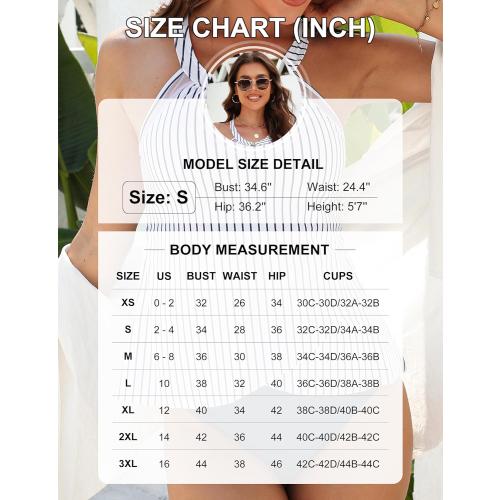 Size M....Blooming Jelly Womens Tankini Swimsuit Modest High Neck Two Piece