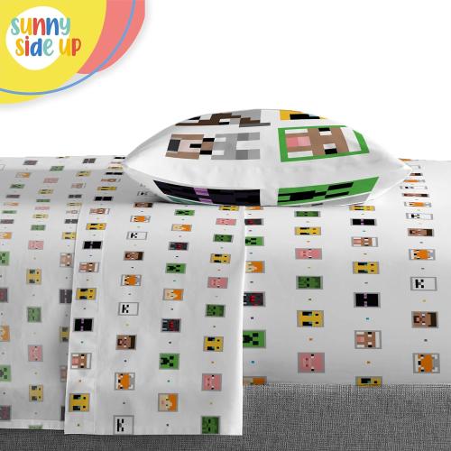 Sunny Side Up Minecraft Twin Comforter Set