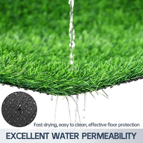Artificial Grass Rug, 48 x 36 Fake Grass Mat for Dogs, Washable Dog Potty Training Grass Pee Pads with Drainage Holes, Large Green Turf Rugs for Patio, Outdoor, Indoor