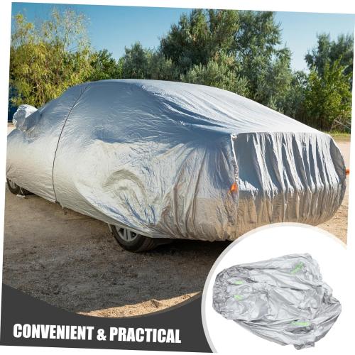 GLEAVI Car Cover for Sun and Rain Full Coverage Indoor Outdoor Weatherproof Easy Access Uv Protection Peva