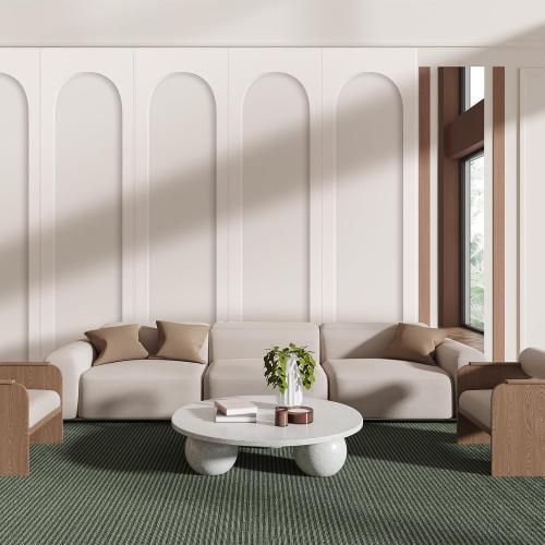 Nuanchu 4 Set Arch MDF Wall Molding Kit 118 x 31.5 Inch Pre-Cut Arch Wainscoting Panel Board and Batten Wall Panel Decor Paintable Accent Kit for DIY Home Bedroom Living Room Decor