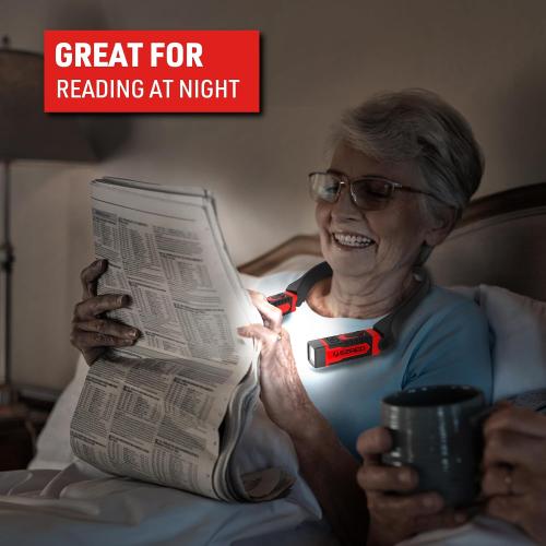 EZRED ANYWEAR Rechargeable Neck Light for Hands-Free Lighting - NK15, Perfect Light for Mechanics, Camping, Hunting, DIY Projects, Reading