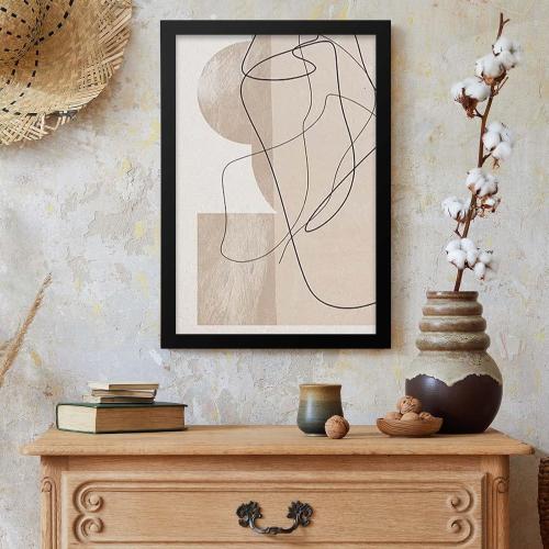 QDSSDECO 24x36 Poster Frame Black Wood Frame with Plexiglass Horizontal and Vertical Formats Hanging on the Wall Display Picture, Set of 1