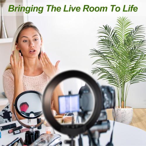 5ft Artificial Palm Tree Indoor Plant Tall Fake Tropical Paradise Palm Tree in Pot with Real Bark Design Faux Areca Palm Tree for Home Office Living Room Bedroom Farmhouse Modern Decor 1pcs