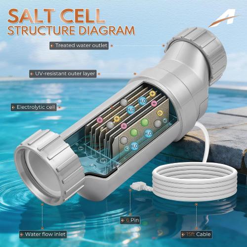 T-15 Replacement Salt Cell Compatible with W3T-CELL-15, Silver Edition Pool Part