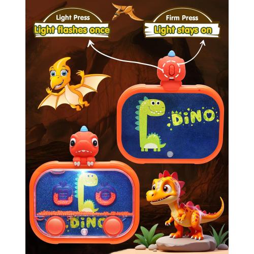 Handheld Water Game with Light – Water Ball Target Toy for Kids Ages 3 , Retro Fidget Toy, Screen-Free Car Travel Game, Road Trip Toy, Airplane Entertainment, Portable Autism-Friendly Gift