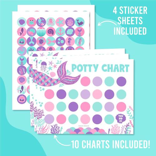 10 Potty Training Chart for Toddler Girls Sticker Reward Chart for Kids