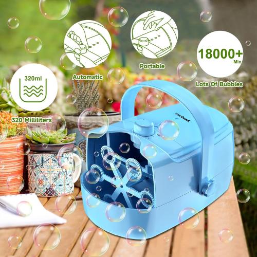 Bubble Machine Automatic Bubble Blower: Durable Bubble Maker 18000  Big Bubbles Per Minute for Indoor Outdoor Wedding Birthday Party - Portable Bubble Machine for Kids Toddlers
