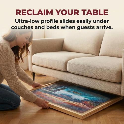 1000 Piece Puzzle Board with Drawers and Cover - 4 Drawers, Wooden Jigsaw Puzzle Table | 30” X 22”| Jigsaw Puzzle Board - Portable Puzzle Tables for Adults and Kids by Beyond Innoventions
