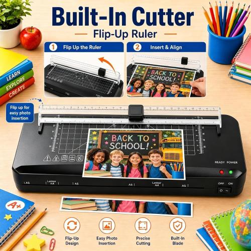 Laminator, A3 Laminator Machine with Built-in Trimmer