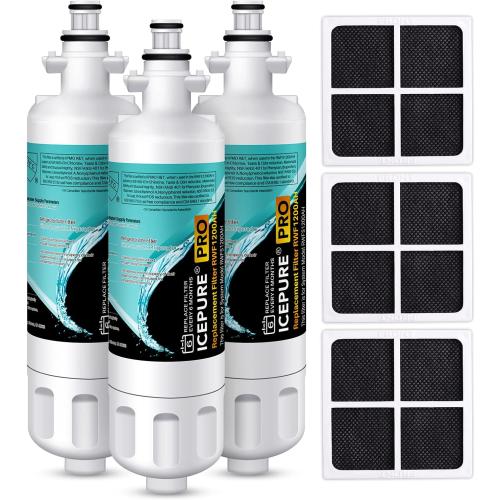 ICEPURE PRO 469690 ADQ36006101 NSF401&473 Certificated Replacement for LG LT700P Kenmore Elite 9690, ADQ36006102, LFXS30766S, LFX28968ST, LFX31925ST, RWF1052, LT120F, Refrigerator Water and Air Filter