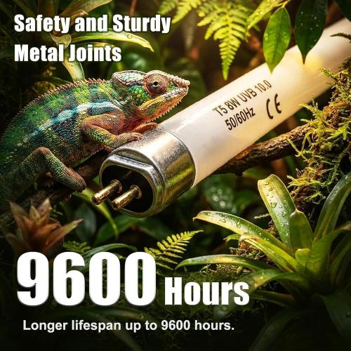 T5 HO UVB 10.0 Reptile Replacement Tube, 39W 34 in Linear Fluorescent Lamp, for Tropical Reptiles