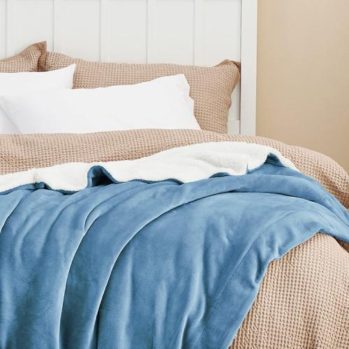 GentleSoft Sherpa FleeceNon-Heated, Thick and Warm Throw for Women and Men, Soft Fuzzy Plush