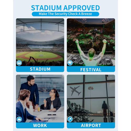 Paxiland Clear Bag for Stadium Events 12x6x12, Clear Tote Bag with Reinforced Strap, Transparent Bag for Sports Concert