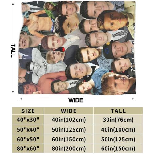 Josh Hutcherson Photo Collage Blanket Super Soft and Comfortable Flannel Throw Suitable for Sofa, Bed, Office, Unisex Travel Home Decoration Comfortable Wool Blanket Beach Blanket Gift 50x40
