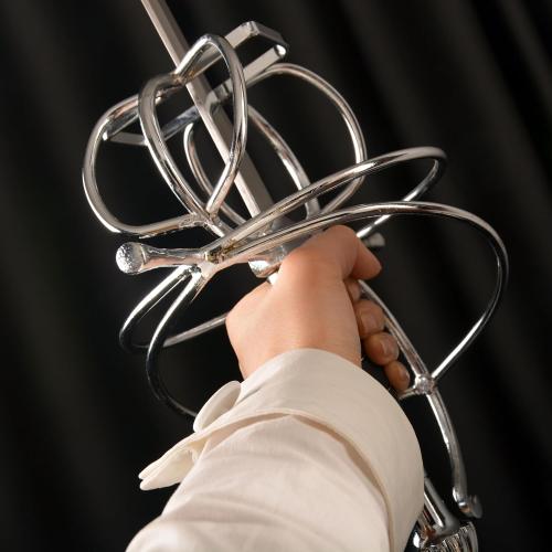 Sword Valley Medieval Fencing Western Handmade Sword - 116.5 cm/45.9″ - 2.3 kg/5 lb - Blade Made of Handmate Stainless Steel - Handle Design is Anti Slip and Sweat Proof - Worth Collecting