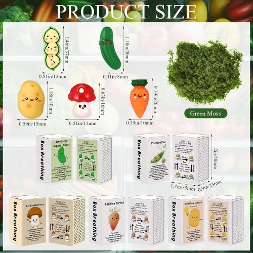 75 Set Bulk Employee Appreciation Gift for Social Worker Coworker Office Thank You Small Funny Desk Pets Cute Resin Ornament Party Favor Positive Volunteer Emotional Card Box (Mushroom)