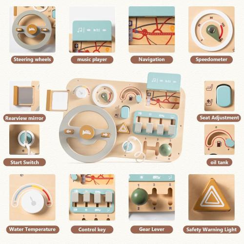 Mamimami Home Busy Board Kids Steering Wheel Montessori Toy