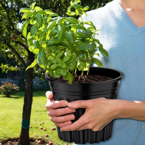 3 Gallon Planter Nursery Pots, Seed Starting Pot Plastic Flower Seedling Pots with Drainage Holes Flexible Plant Container for Garden Lawn Yard Plants Seedlings ( 3 Gallon)