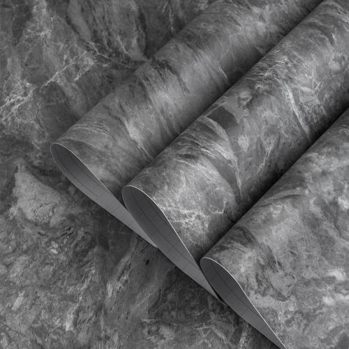 48x354inch Extra Wide Grey Marble Wallpaper Peel Stick Matte Thick Waterproof Adhesive Furniture Sticker Dark Gray Granite Textured Countertop Contact Paper Vinyl Wall Sticker for Bedroom Living Room