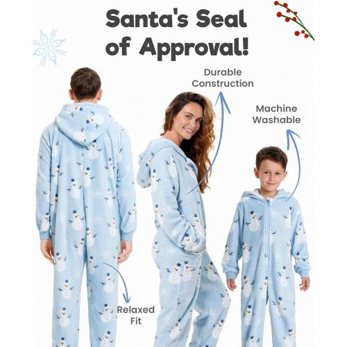 The Big Softy Christmas Onesie Adult & Kids - Christmas Onesie Pajamas - Christmas Adult Onesie Pajamas, set of 1, small