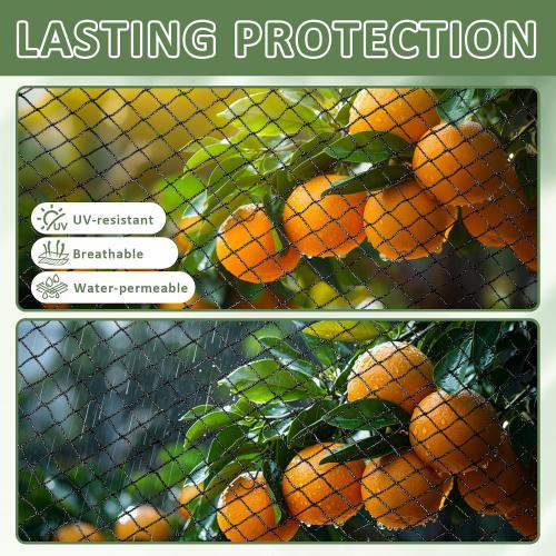 Heavy Duty Garden Netting with 5/8 Mesh, 50x50 Ft Extra Strong Woven Poultry Netting Plant Protection Netting for Fruit Trees, Vegetables & Flowers, Animal Fencing Against Birds, Deer, Poultry
