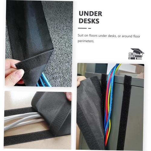 Cable Grip Strip Carpet Protector Self-Adhesive Wire Cover for Management for Desks and Floors No Damage Installation
