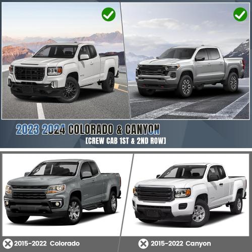 in-Channel Rain Guards Compatible with 2023 2024 2025 2026 Chevy Colorado and GMC Canyon Window Visors Side Window Deflectors